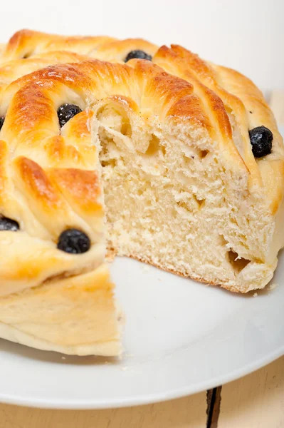 Blåbär bröd kaka dessert — Stockfoto