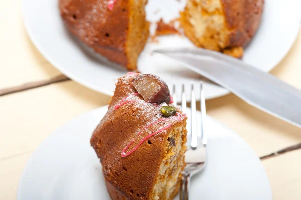 Kastanje taart brood dessert — Stockfoto