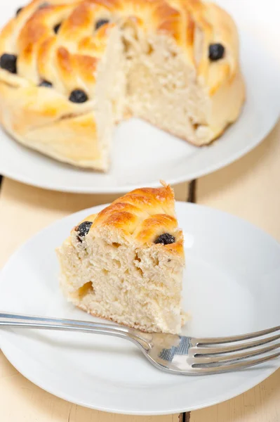 Blueberry bread cake dessert — Stock Photo, Image