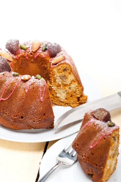 栗子蛋糕面包甜点 — 图库照片