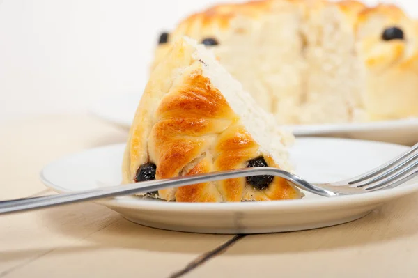 Blueberry bread cake dessert — Stock Photo, Image