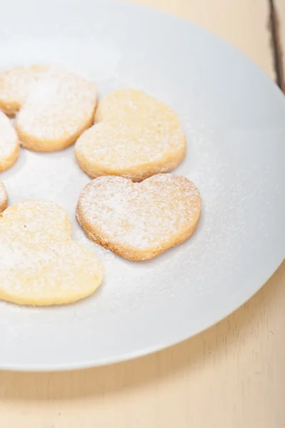 Biscotti di San Valentino a forma di cuore — Foto Stock