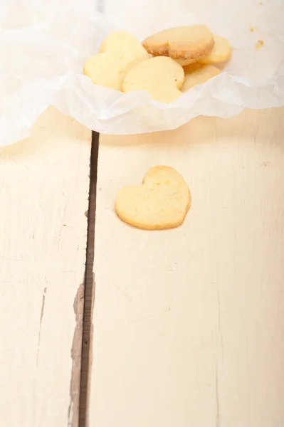 Heart shaped shortbread valentine cookies — Stock Photo, Image