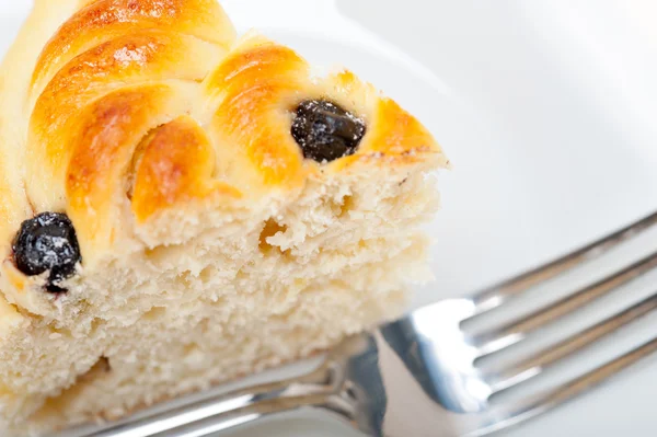 蓝莓面包蛋糕甜点 — 图库照片