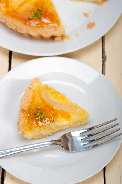 Färska päron paj efterrätt tårta — Stockfoto