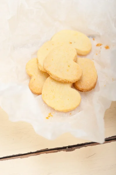 Heart shaped shortbread valentine cookies — Stock Photo, Image