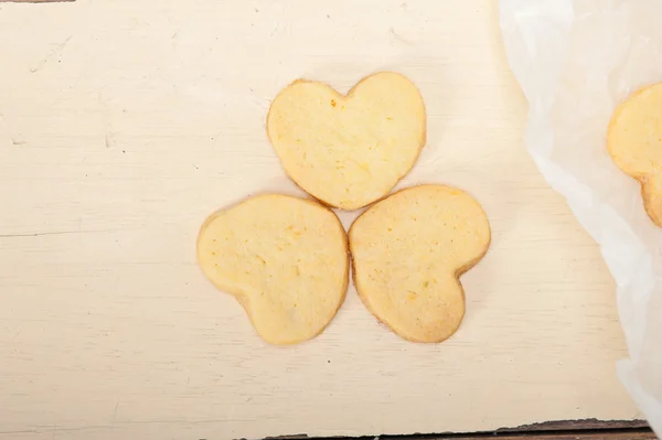 Heart shaped shortbread valentine cookies — Stock Photo, Image