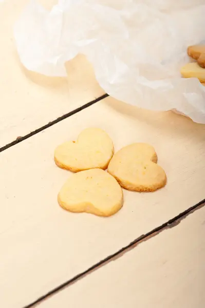 Biscotti di San Valentino a forma di cuore — Foto Stock