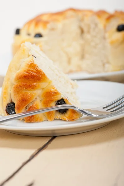 Blåbär bröd kaka dessert — Stockfoto