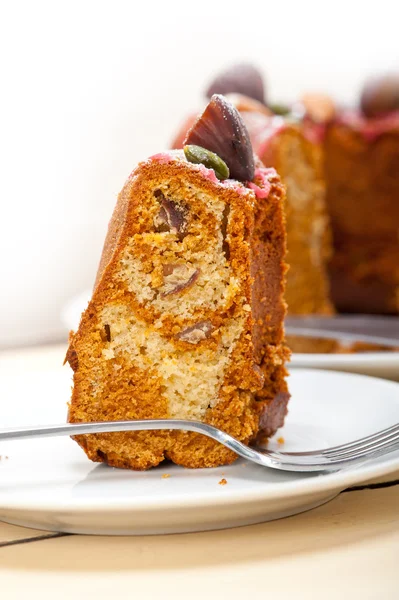 Kastanje taart brood dessert — Stockfoto