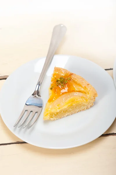 Taze armut pasta tatlı pasta — Stok fotoğraf