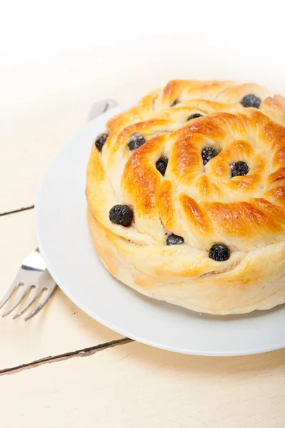 Blueberry bread cake dessert — Stock Photo, Image