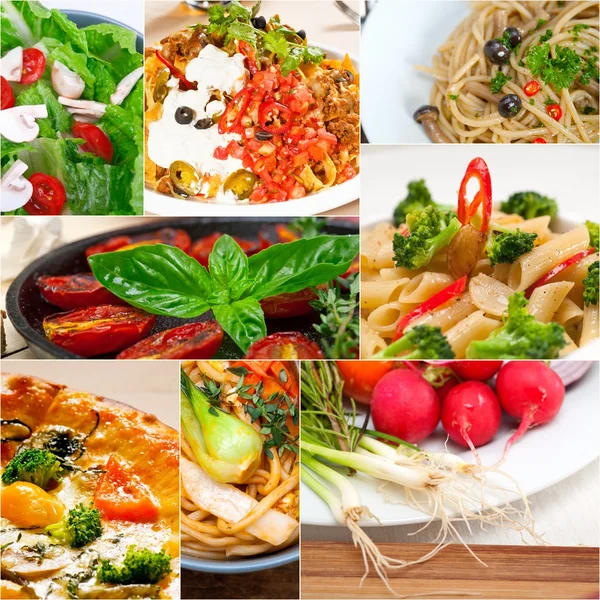 Comida vegetariana saludable collage vegano — Foto de Stock