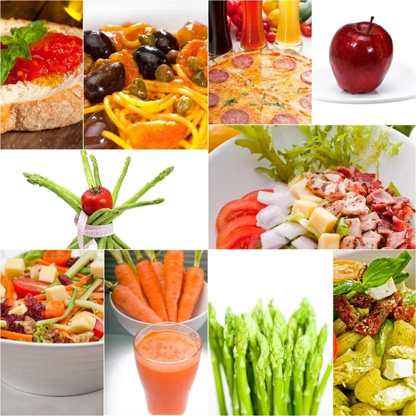 健康的素食素食食品拼贴 — 图库照片