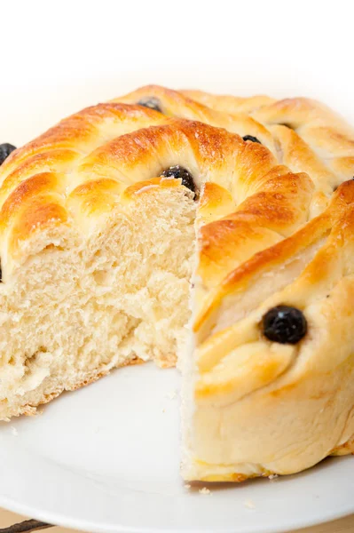 Blueberry bread cake dessert — Stock Photo, Image