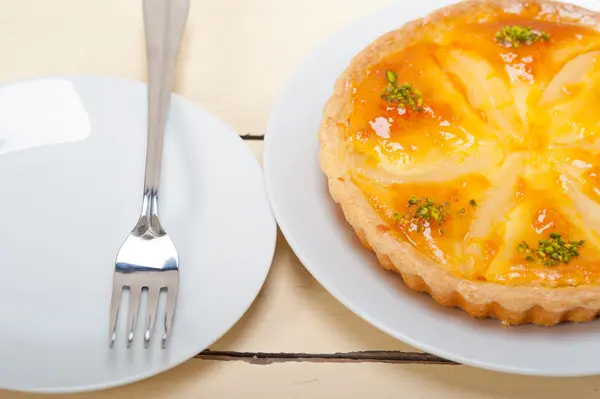 Fresh pears pie dessert cake — Stock Photo, Image