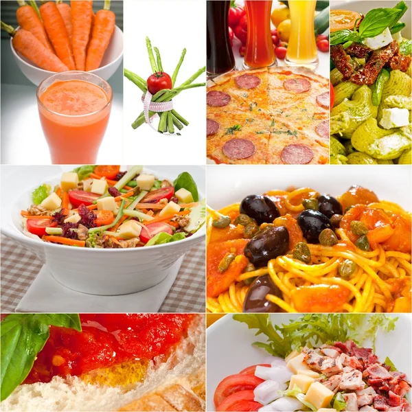 Collage di cibo vegano vegetariano sano — Foto Stock