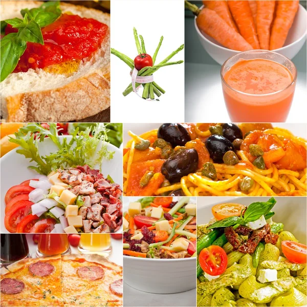 Collage di cibo vegano vegetariano sano — Foto Stock