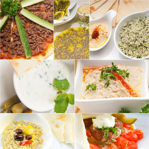 Arab middle eastern food collage — Stock Photo, Image