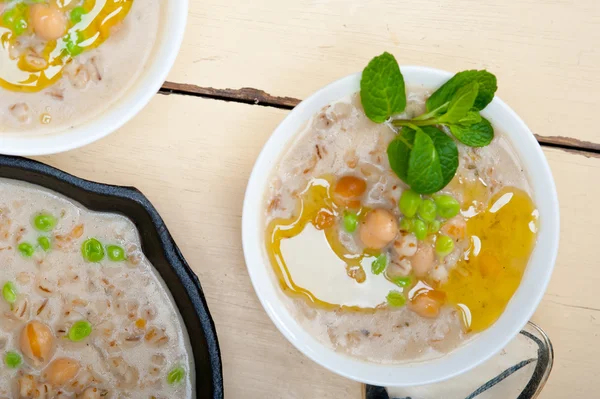 Hearty Middle Eastern Chickpea and Barley Soup — Stock Image Hearty Middle Eastern Chickpea and Barley Soup Royalty Free Stock Photos
