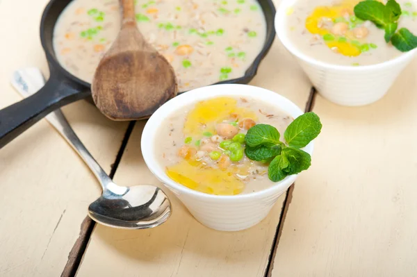 Hearty Middle Eastern Chickpea and Barley Soup