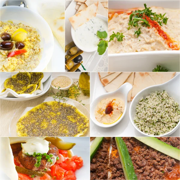 Arab middle eastern food collage — Stock Photo, Image