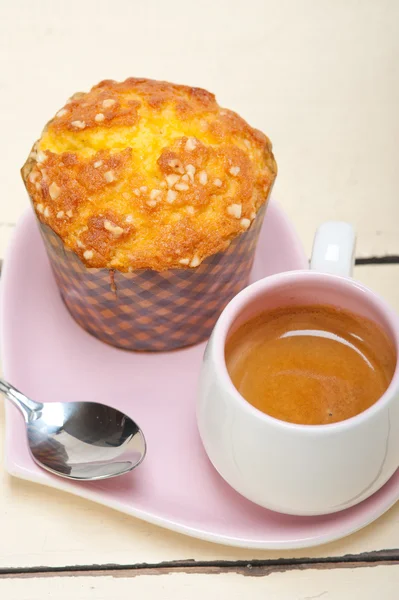 Koffie en muffin — Stockfoto