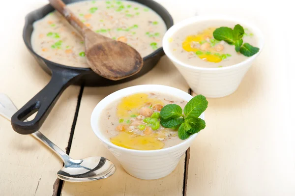 Hearty Middle Eastern Chickpea and Barley Soup — Stock Image Hearty Middle Eastern Chickpea and Barley Soup Stock Image