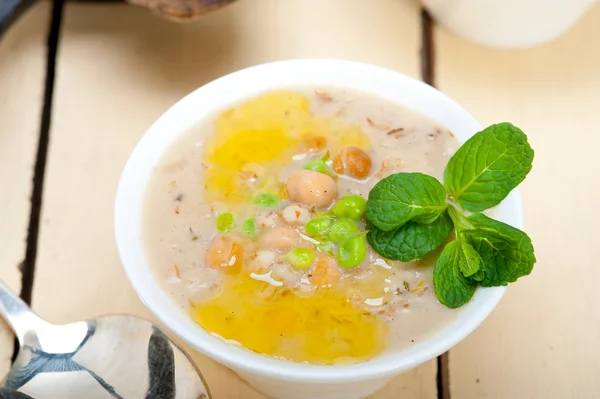 Hearty Middle Eastern Chickpea and Barley Soup — Stock Image Hearty Middle Eastern Chickpea and Barley Soup Royalty Free Stock Images