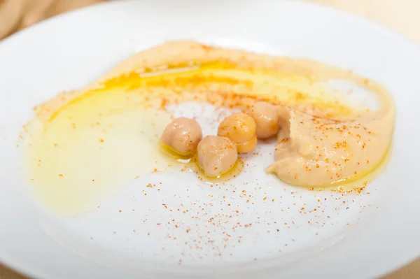 Hummus with pita bread — Stock Photo, Image