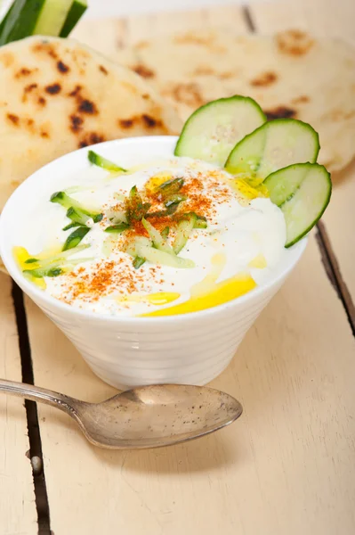 Арабські Близького Сходу Коза йогуртом і огірком салат — стокове фото