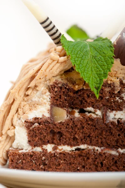 Chestnut cream cake dessert — Stock Photo, Image