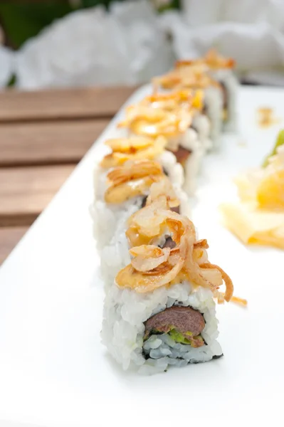 Japonské sushi rohlíky maki sushi — Stock fotografie
