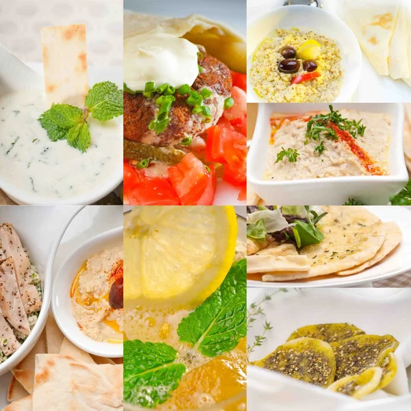 Colagem de alimentos do Oriente Médio — Fotografia de Stock
