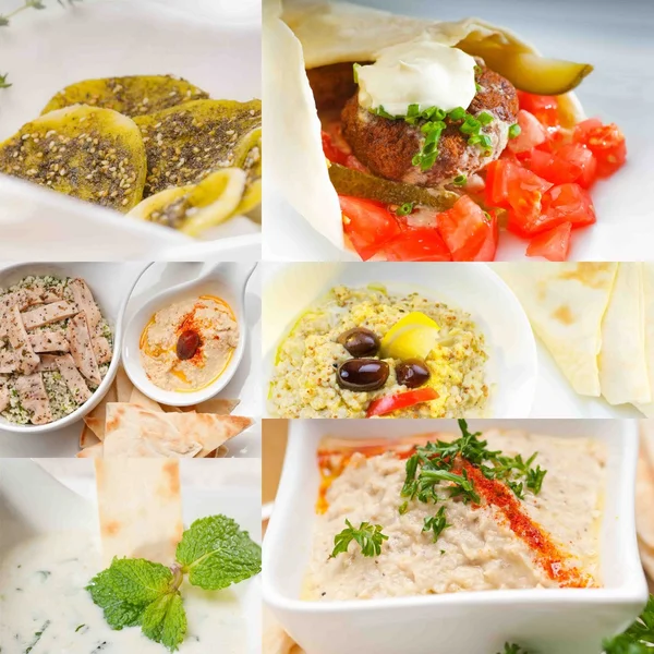 Colagem de alimentos do Oriente Médio — Fotografia de Stock