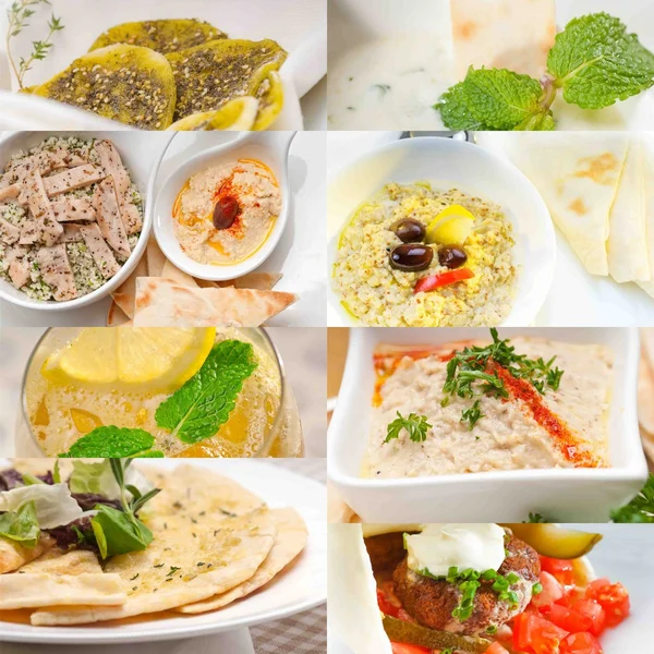 Collage de alimentos de Oriente Medio — Foto de Stock