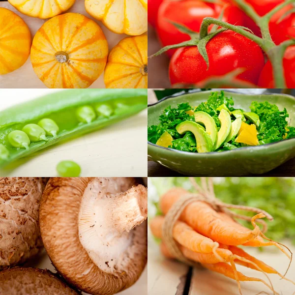 Сердечні овочі колаж композиція — стокове фото