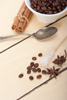şeker ve baharat ile kahve espresso