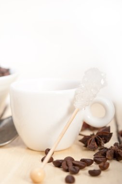 şeker ve baharat ile kahve espresso