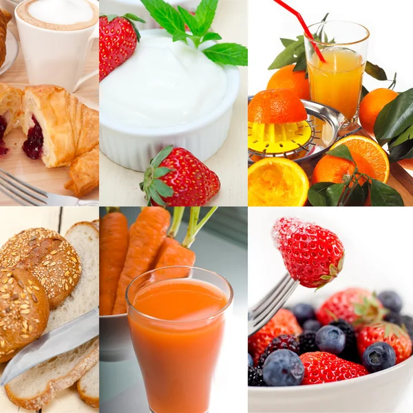 Ricco collage vegetariano per la colazione — Foto Stock