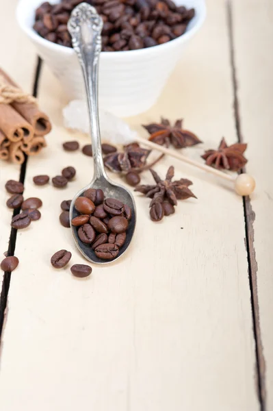 Coffe sugar and spice — Stock Photo, Image
