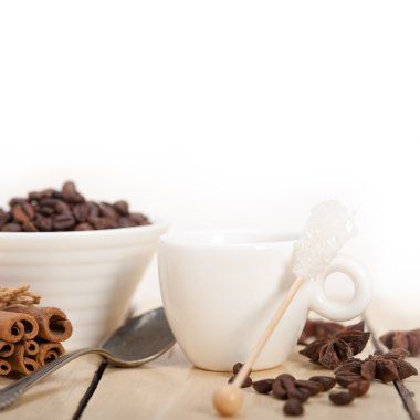 şeker ve baharat ile kahve espresso