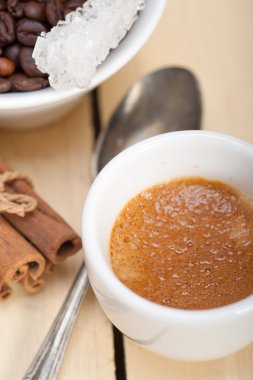 şeker ve baharat ile kahve espresso