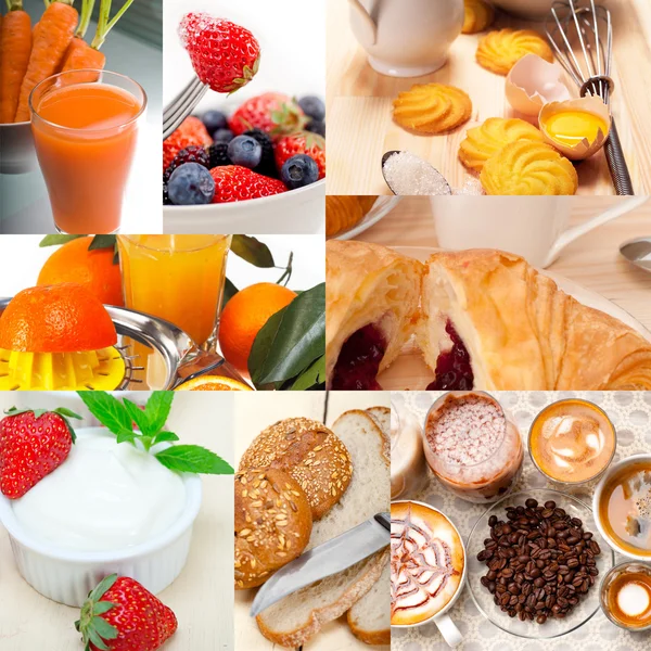 Ricco collage vegetariano per la colazione — Foto Stock