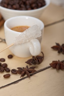 şeker ve baharat ile kahve espresso
