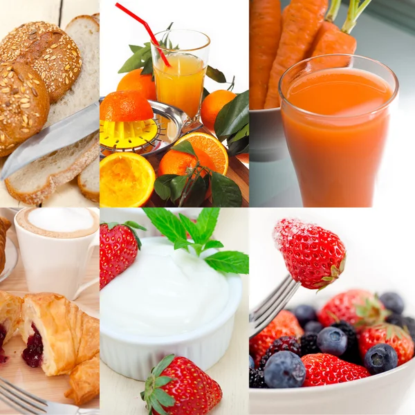 Ricco collage vegetariano per la colazione — Foto Stock