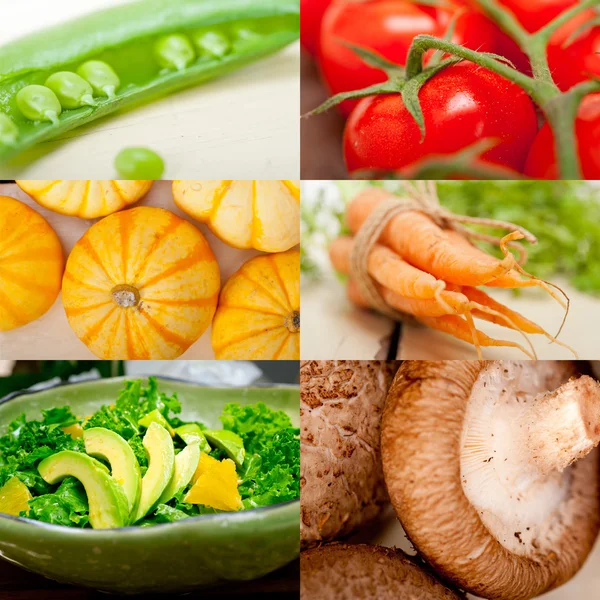 Hearthy vegetables collage composition — Stock Photo, Image