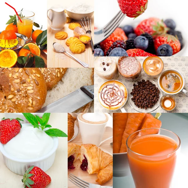 Ricco collage vegetariano per la colazione — Foto Stock