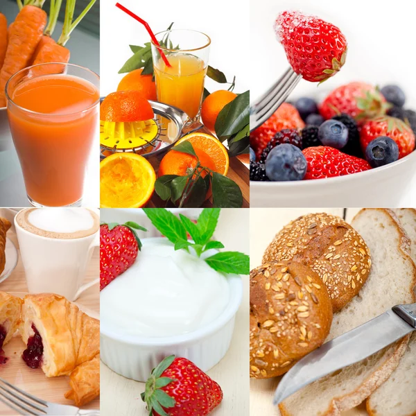 Ricco collage vegetariano per la colazione — Foto Stock