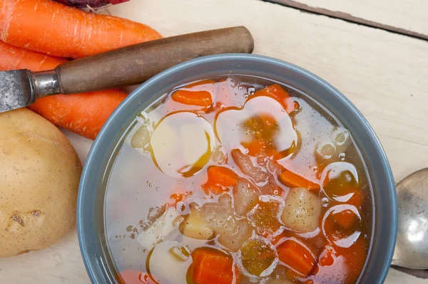 Traditionelle italienische Minestrone-Suppe — Stockfoto